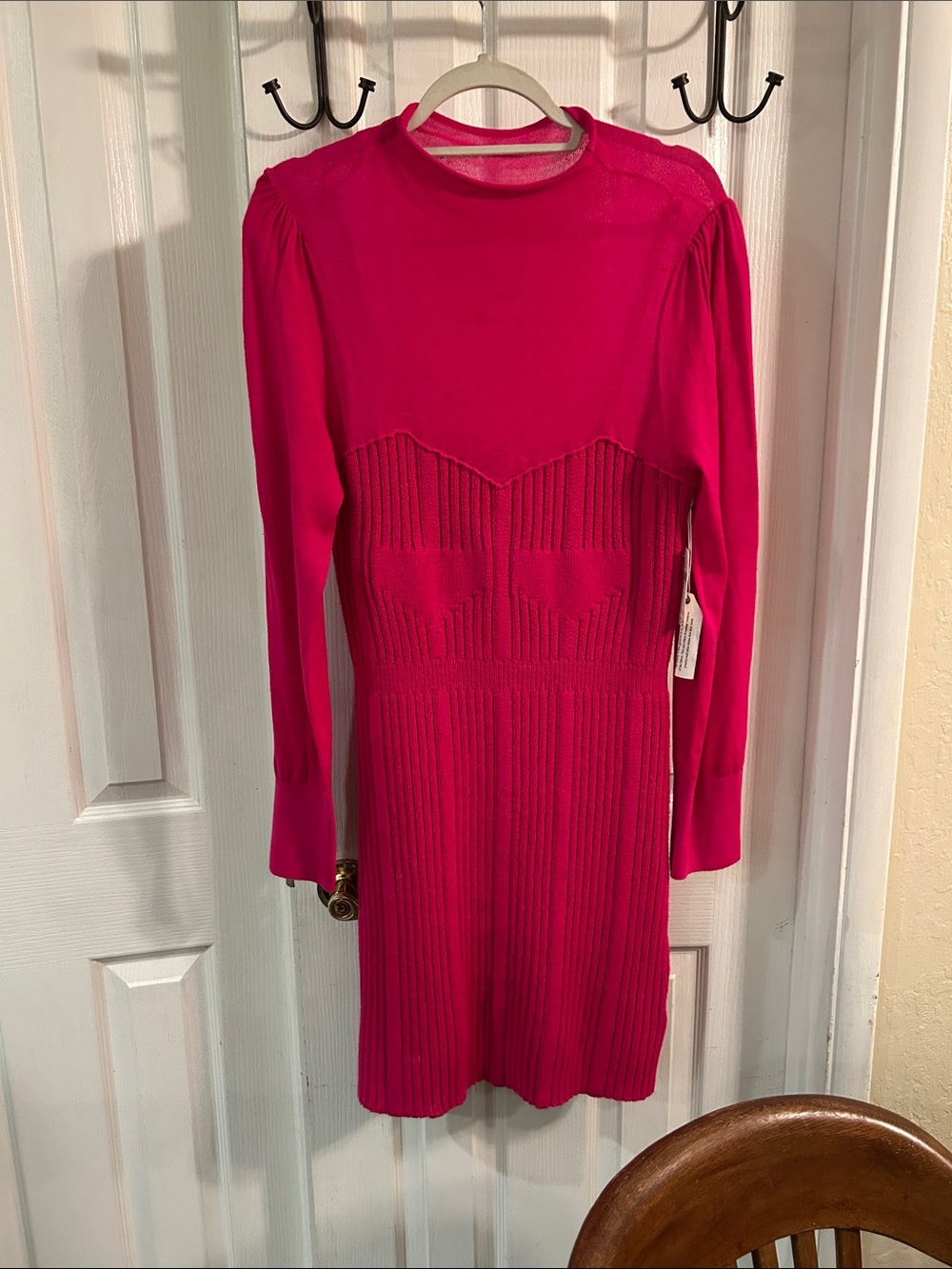 Anthropologie pink knit dress size XL